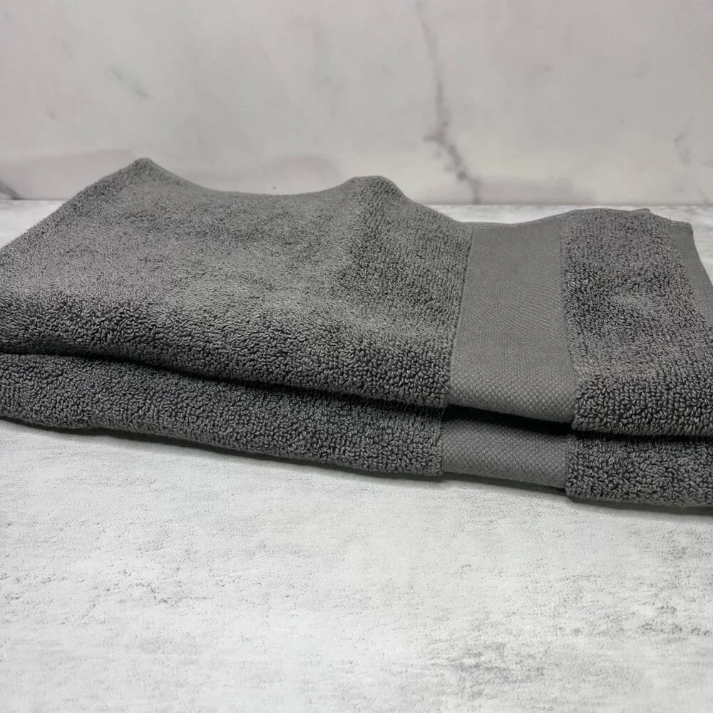 Ralph Lauren Wescott 4 Pc Gray Hand & Washcloth Towel Set